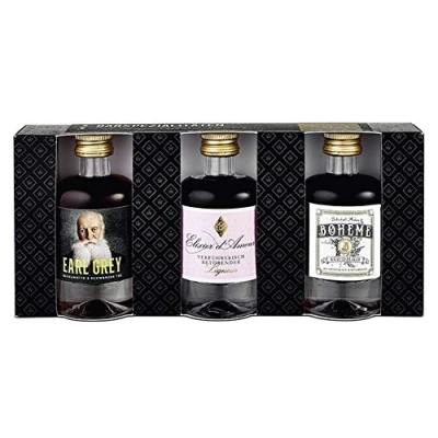 Abbildung von WAJOS 3er Set Barspezialitäten Geschenkset, Probierpaket 3x 40ml Likör &amp; Rum Geschenkidee Mann Geburtstagsgeschenk