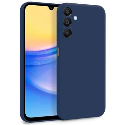 Abbildung von MyGadget Hülle für Samsung Galaxy A15 5G Zweilagige Handyhülle mit Kameraschutz Cover Innenfutter &amp; Silikon außen Dunkelblau