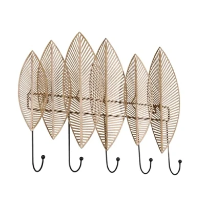 Abbildung von MIRRORS AND MORE Wandgarderobe &quot;Alma&quot;, (1 St.), Blatt Design mit 5 Haken