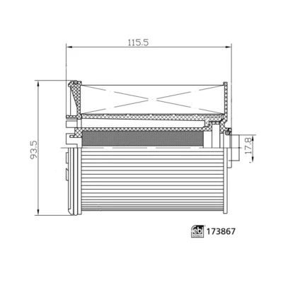 Abbildung von FEBI BILSTEIN 173867 Kraftstofffilter Filtereinsatz mit Dichtring OPEL: Insignia B Sports Tourer, Grand Sport, Country Tourer