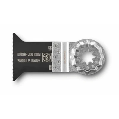 Abbildung von FEIN E Cut Long Life Sägeblatt, Ve. 5 St., Breite 65 mm, Länge 50 Aufnahme Starlock, Bi Metall mit geschränkter Holzverzahnung