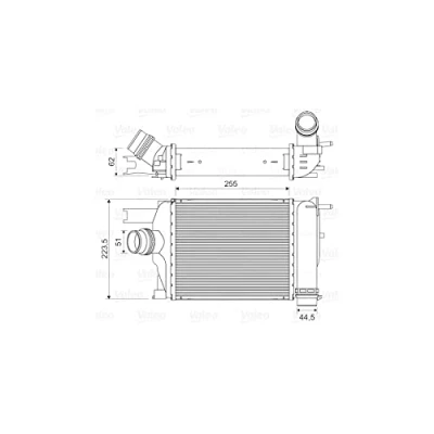 Abbildung von VALEO 818609 Ladeluftkühler ohne AGR Ventil DACIA: Lodgy, Duster SUV, II, RENAULT: Captur, CLIO 4 Kasten