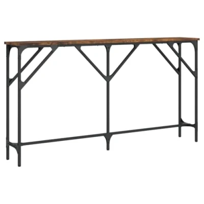 Abbildung von vidaXL Beistelltisch Konsolentisch Räuchereiche 140x23x75 cm Holzwerkstoff (1 St)