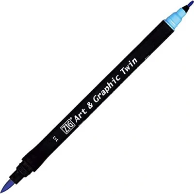 Abbildung von Kuretake ZIG Art and Graphic Twin Marker 313 Reinigungsbürste, Aqua