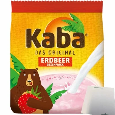 Abbildung von Kaba Das Original Erdbeere Getränkepulver (400g Beutel) + usy Block