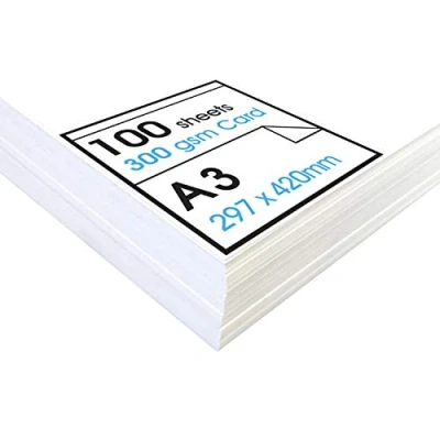 Abbildung von Artway Studio A3 Weiße Karte Ideal für Präsentation, Anzeige, Montage und Kartenmaterial 300gsm (100 Blätter), weiß