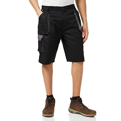 Abbildung von Portwest Texo Kontrast Shorts, Größe: XL, Farbe: Schwarz, TX14BKRXL