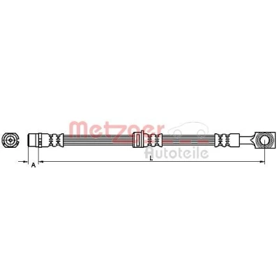 Abbildung von METZGER 4110314 Bremsschläuche 414 FIAT: Croma II Kombi