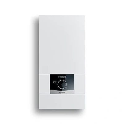 Abbildung von Vaillant elektronischer Durchlauferhitzer, VED E 27/8, druckfest, 27kW, 400V, gradgenaue Auslauftemperatur, stufenlos einstellbar, Digitalanzeige, 0010023780, [Energieklasse A]
