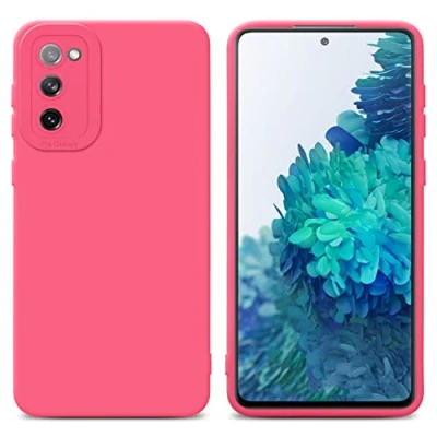 Abbildung von Cadorabo Hülle kompatibel mit Samsung Galaxy S20 FE Schutzhülle TPU Silikon Case Liquid Design Kameraschutz Slim Kratzfest Weiche Gummi Rundumschutz für in Rot