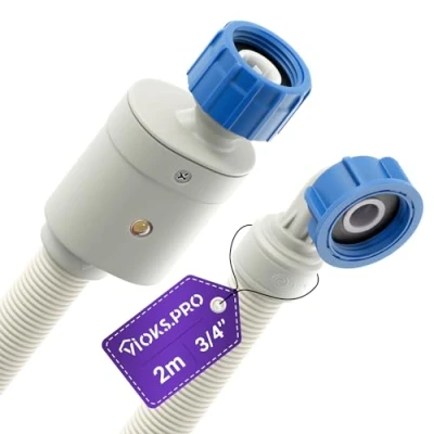 Abbildung von Vioks.pro Aquastop Schlauch Waschmaschine 3/4 Zoll 2 m 25 C Waschmaschinenschlauch Aquastop/Waschmaschinen Zulaufschlauch Waschmaschinen Zubehör Geschirrspüler