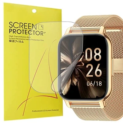 Abbildung von Blueshaweu Onetuo Schutzfolie Kompatibel für Popglory Smartwatch P66, HD klar Flexible TPU Displayschutzfolie P66 (6 Pack)
