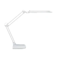 Abbildung von Maul LED Tischleuchte MAULatlantic, Lampe mit Standfuß, 6500 K, Arm Metall, Tischlampe für Schreibtisch, Büro, Werkstatt, Homeoffice, GS Zeichen, flexibel dreh und neigbar, 860 Lumen, Weiß
