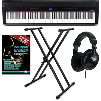 Abbildung von Steinmayer Stage Piano P 60 Stagepiano 88 Tasten, (Stage Set, inkl. X Keyboardständer, Kopfhörer &amp; Schule), Hammermechanik, 128 fach polyphon, Aufnahme Begleitfunktion