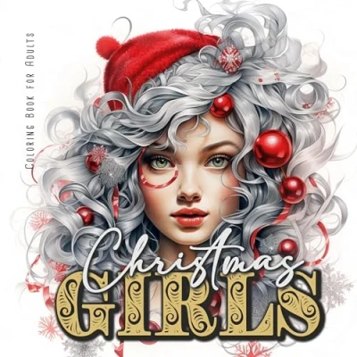 Abbildung von Weihnachtsgirls Malbuch für Erwachsene: Weihnachtsmalbuch Erwachsene Weihnachten Mädchen Portrait ... (Christmas Coloring Books, Band 14)