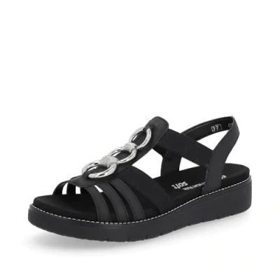 Abbildung von Remonte Damen Riemchensandalen D2073, Frauen Sandalen,lose Einlage,Riemen,Riemchen,halteriemen,Sommerschuhe,Freizeitschuhe,schwarz (02),36 EU