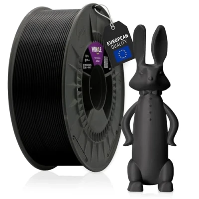Abbildung von Winkle Petg Filament 1,75 mm schwarz Azabache, für 3D Druck, Spule 1000 kg