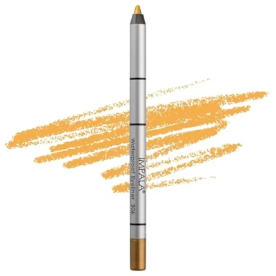 Abbildung von Impala Cremiger und wasserfester Eyeliner Farbe 306 Gold definierte Kontur oder rauchiger Effekt dichte cremige Textur einfach aufzutragen glänzende Farbe, langlebig wasserfest