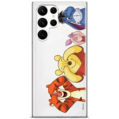 Abbildung von ERT GROUP Handyhülle für Samsung S22 Ultra Original und offiziell Lizenziertes Disney Muster Winnie The Pooh and Friends 036 optimal an die Form des Handy angepasst, teilweise transparent