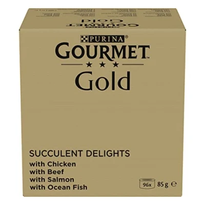Abbildung von Gourmet Gold Saftig feine Streifen Katzenfutter nass, Sorten Mix, 4er Pack (4 x 24 à 85g)