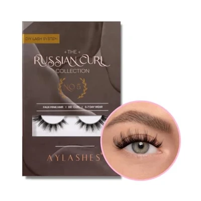 Abbildung von AYLASHES DIY Wimpernextensions Maxi Box NO. 5 Paar Wimpern bis zu 7 Tage Halt set für Hause künstliche Klebewimpern lash extension
