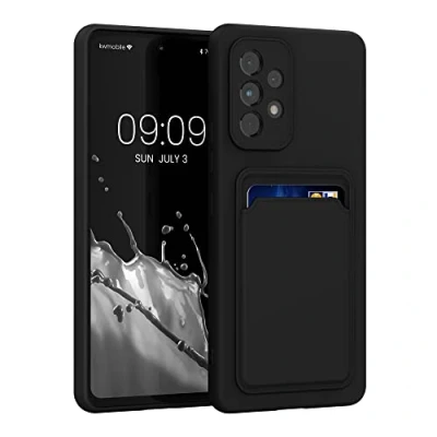 Abbildung von kwmobile Handyhülle kompatibel mit Samsung Galaxy A53 5G Hülle Handy Cover Fach für Karten in Schwarz