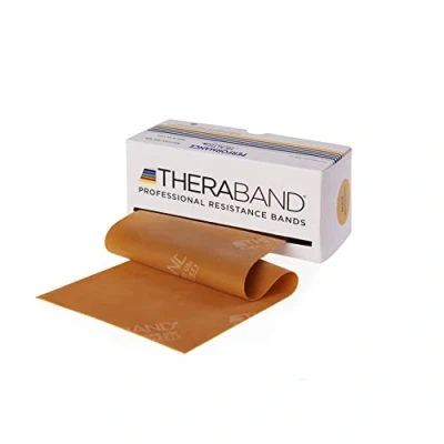 Abbildung von TheraBand Physiobänder Fitnessband 5,5 m, Lineares Dehnungsverhalten: Kraft steigt proportional mit der Dehnung