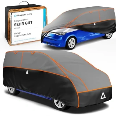 Abbildung von WALSER Hagelschutz Abdeckplane Transporter, Bus Perma Protect, Preis Leistungs Sieger* Auto Hagelschutzplane M kompatibel mit VW Caddy, Ford Transit/Tourneo, Renault Kangoo