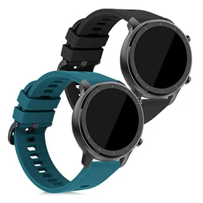 Abbildung von kwmobile 2X Sportarmband kompatibel mit Huami Amazfit GTR (42mm) Armband Fitnesstracker Band Set aus TPU Silikon