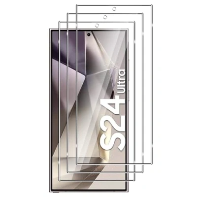 Abbildung von FWKDWHPH [3 Stück Temperglas Schutzfolie für Samsung Galaxy S24 Ultra,9H Härte,kratzfest,blasenfrei,0,25 mm Ultra Dünn HD Displayschutz