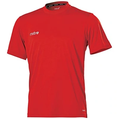 Abbildung von Mitre Kinder Kurzärmliges Fußball Shirt Match Day Camero, Scharlachrot, S Youth/26 28 Inch, T70015SCA