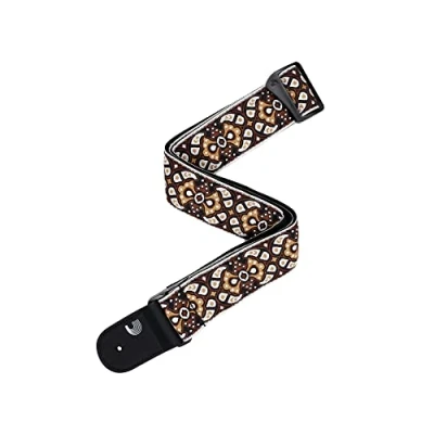 Abbildung von D&#039;Addario Eco Comfort Woven Gitarrengurt, Rot &amp; Orange