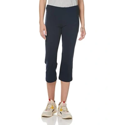 Abbildung von Jockey Damen Active Cotton Stretch Slim Flare Capri Yoga Hose, Dunkles Marineblau, M