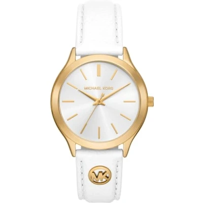 Abbildung von Michael Kors SLIM Runway Watch Uhr, Damen, Größe: One Size, White