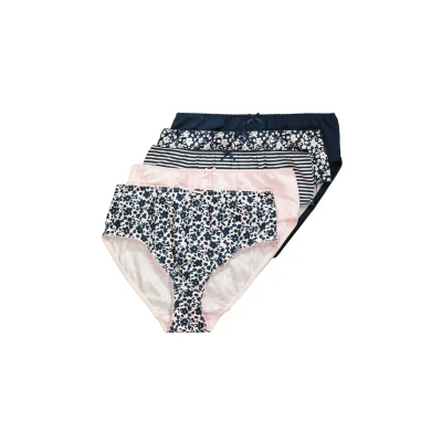 Abbildung von Ulla Popken 5 PACK Floral Slip, Damen, Größe: 42/44, Midnight blue