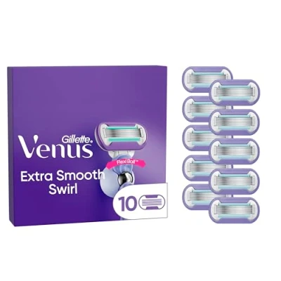 Abbildung von Gillette Venus Extra Smooth Swirl Damenrasierklingen, 10 ORIGINAL Ersatzklingen für Damenrasierer eine glatte Rasur
