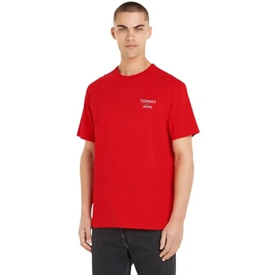 Abbildung von Tommy Jeans Tshirt basic, Herren, Größe: 44, Deep crimson