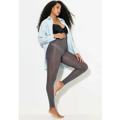 Abbildung von Ulla Popken 60 DEN Flache NÄHTE Strumpfhose, Damen, Größe: 48/50, Dark gray