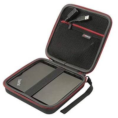 Abbildung von RLSOCO Externes DVD CD Laufwerk Tasche für Verbatim External Writer/HP/Hitachi LG USB Laufwerk/Apple SuperDrive/Dell Slim DW316/Asus ZenDrive