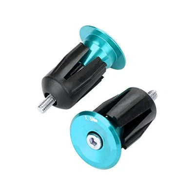 Abbildung von 1 Para Fahrrad Lenkerendstopfen Lenkerendschieber Aluminiumlegierung Lenkerkappe für Rennrad Mountainbike(Blau)
