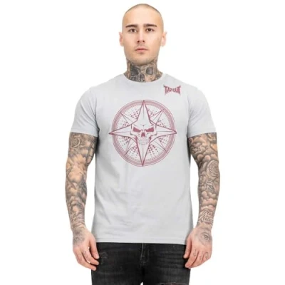 Abbildung von Tapout Normale Passform Skrape Tshirt print, Herren, Größe: 3XL, Grey red