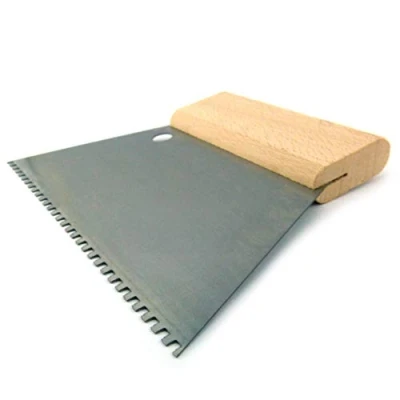 Abbildung von Schwan Kleberspachtel, Stahl, 180/250 mm, gezahnt/ungezahnt, Buchenholzrücken, TBK für Bodenbelag , Parkett und Fliesenarbeiten