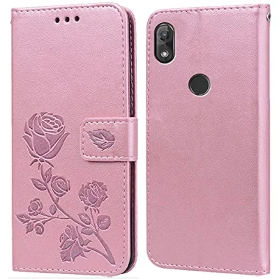 Abbildung von PKQTOP Hülle für Wiko View 2 Handyhülle,Klappbar Tasche Case,Standfunktion,Kartenfach,Silikon Bumper,Stoßfeste Schutzhülle Cover