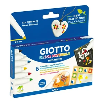 Abbildung von Giotto 4533 00 Decor Materials Fasermaler 6 sortierten Farben