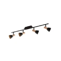 Abbildung von LED Deckenstrahler Barnham, Länge 78 cm, schwarz/kupfer