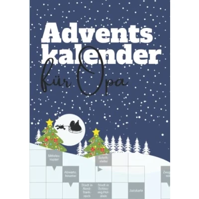 Abbildung von Adventskalender für Opa: Weihnachtliche Kreuzworträtsel eine wundervolle Adventszeit