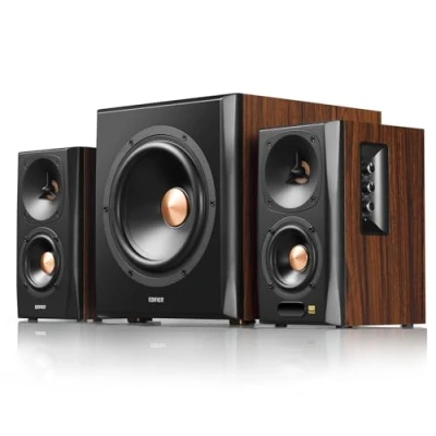 Abbildung von Edifier S360DB 2.1 Regellautsprecher und Subwoofer Lautsprechersystem Bluetooth V5.1 aptX kabelloser Sound für Arbeitszimmer, Wohnzimmer kleine Räume