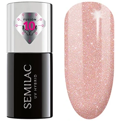 Abbildung von Semilac Extend UV Nagellack 5in1 804 Glitter Soft Beige 7ml