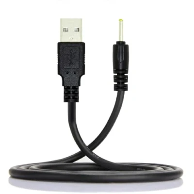 Abbildung von cablecc 18AWG 0,75 mm * 2 USB 2.0 A Typ Stecker auf DC 2,50 2,35 0,7 Netzstecker 5 V Kabel 100 cm