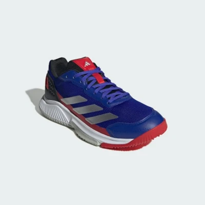 Abbildung von adidas Performance Courtquick Padelschuhe, Herren, Größe: 44 2/3, lucid blue silver met red Textil/synthetik
